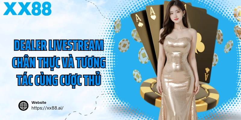 Dealer livestream chân thực và tương tác cùng cược thủ